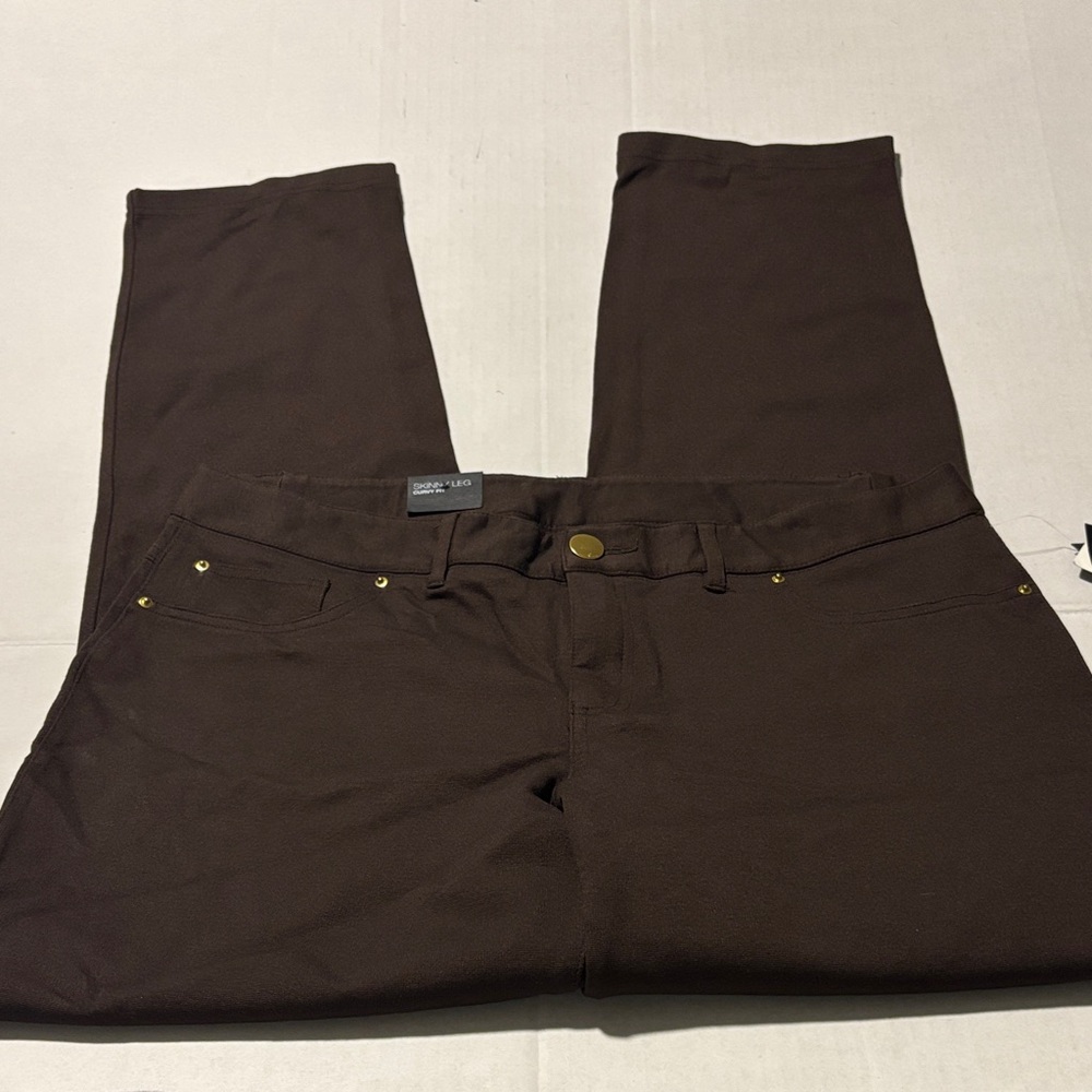 INC International Concepts Chocolate Skinny Leg Pants